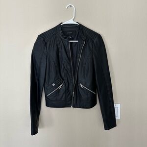 Black leather jacket